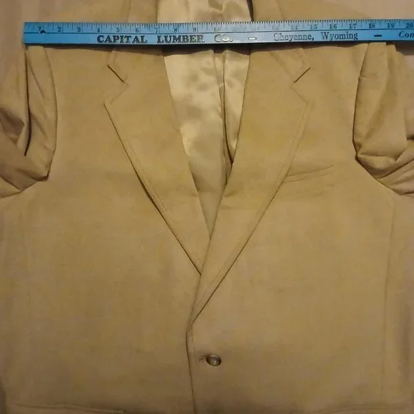 VINTAGE NORDSTROM Men's Blazer Sport Coat Casual Jacket Size 46L Faux Suede Suit